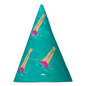 Kunstzwemmers - zwemmen onder water feesthoedjes (Rechts)