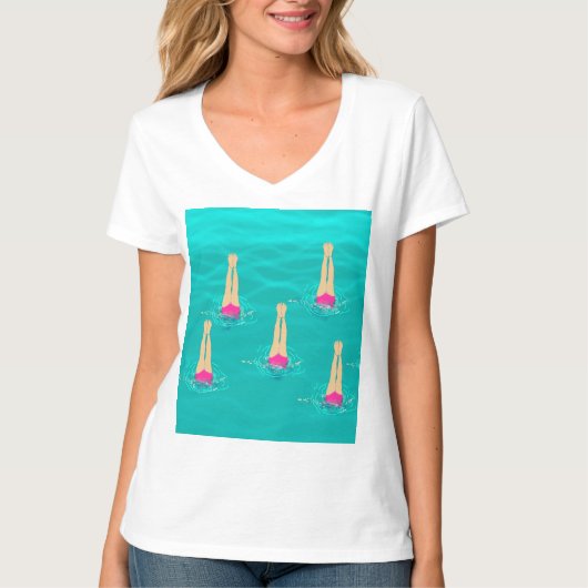 Kunstzwemmers - zwemmen onder water t-shirt (Voorkant)