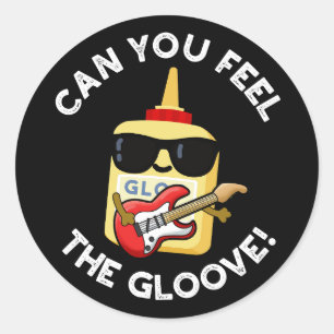 Kunt u de handschoen Grappige lijmpun donker BG vo Ronde Sticker