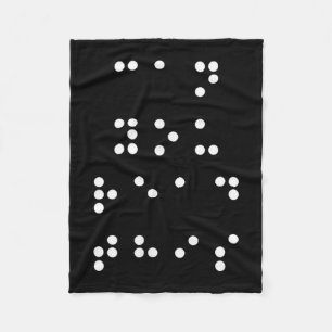 Kunt u dit braille Blind lezen Schrijver Leraar Fleece Deken