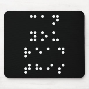 Kunt u dit braille Blind lezen Schrijver Leraar Muismat