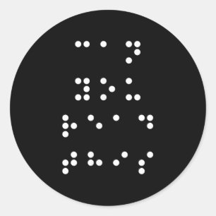 Kunt u dit braille Blind lezen Schrijver Leraar Ronde Sticker