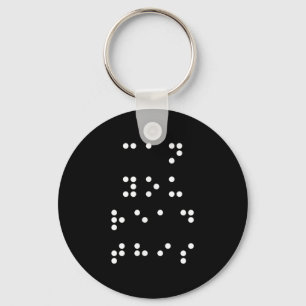 Kunt u dit braille Blind lezen Schrijver Leraar Sleutelhanger