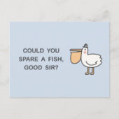 Kunt u een vis sparen, goede meneer? uitnodiging briefkaart (Voorkant)