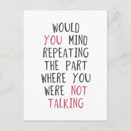 Kunt u het deel herhalen waar u bent geweest? briefkaart (Voorkant)