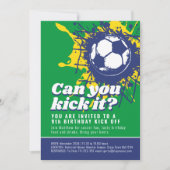 Kunt u schoppen het groene voetbal verjaardagsfees kaart (Voorkant)