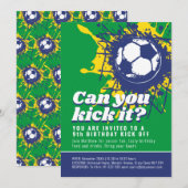 Kunt u schoppen het groene voetbal verjaardagsfees kaart (Voorkant / Achterkant)