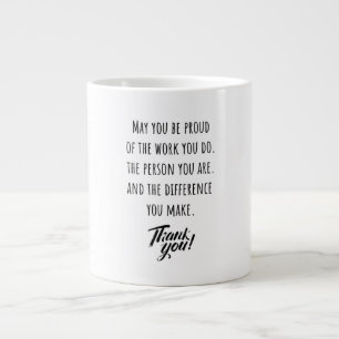Kunt u trots zijn op uw werk? grote koffiekop