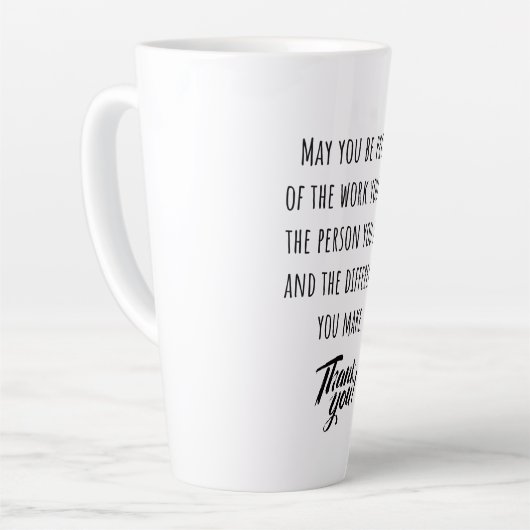 Kunt u trots zijn op uw werk? latte mok (Linkerhoek)