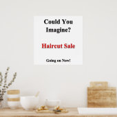 Kunt u zich voorstellen hoe u de haircut Poster Ma (Keuken)