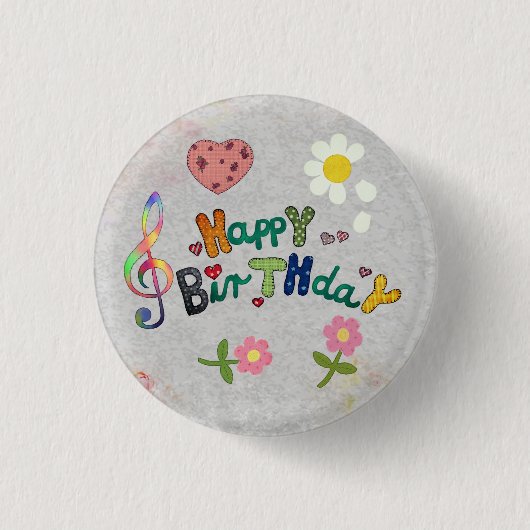 Kunterbunt Ronde Button 3,2 Cm (Voorkant)