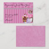 Kupcake's Damask Design Visitekaartje diamanten (Voorkant / Achterkant)