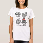 Kupcakes zijn cupcakes met goed karma t-shirt (Voorkant)