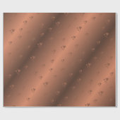 kupfer, brown, kerst, harten, xmas, glanzend cadeaupapier (Vlak)