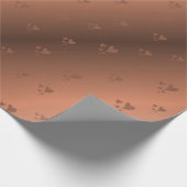 kupfer, brown, kerst, harten, xmas, glanzend cadeaupapier (Hoek)