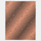 kupfer, brown, kerst, harten, xmas, glanzend fleece deken (Voorkant)