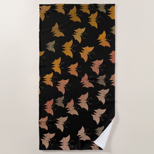 kupfer, vlinder, metaal, decoratie, ontwerp; strandlaken (Voorkant)