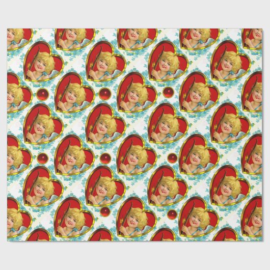 KUPID, ARROUW EN VALENTIJNSDAG CADEAUPAPIER (Vlak)