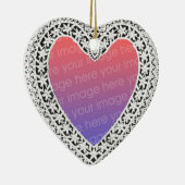 KUPID-LACE HEART FOTO-TEMPLATE KERAMISCH ORNAMENT (Rechts)