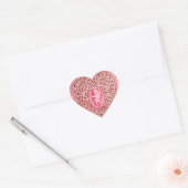 KUPID LACE HEART, roze rood zwart Hart Sticker (Envelop)