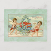 kupiden en harten briefkaart (Voorkant)