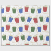 Kups van Ramen Noodles Chopsticks gevild Cadeaupapier (Vlak)