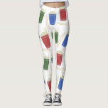 Kups van Ramen Noodles Chopsticks gevild Leggings<br><div class="desc">Met een patroon van kopjes ramen noedels in rood,  blauw en groen en op de stokjes. Ideaal voor ramen fans en iedereen die van deze lekkere noedels houdt.</div>