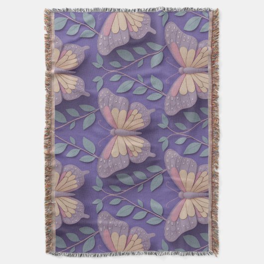 Kupu-Kupu Shadow Dance Deken (Voorkant Verticaal)