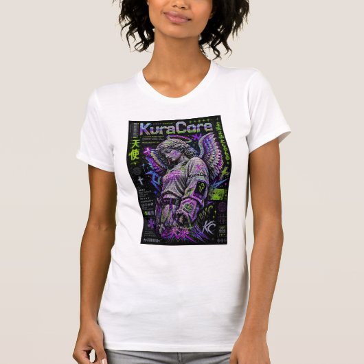 KuraCore Engel Micro Mozaïek 3D Cyber T-shirt (Voorkant)