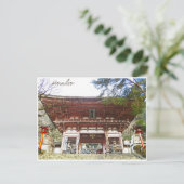 Kurama-dera (Nio-mon Gate [Gate of Deva]) Briefkaart (Staand voorkant)