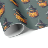 Kürbishexe im Katzenkostüm -  Cadeaupapier (Rol Hoek)