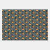 Kürbishexe im Katzenkostüm -  Inpakpapier Vel (Voorkant 3)