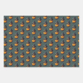 Kürbishexe im Katzenkostüm -  Inpakpapier Vel (Voorkant 2)