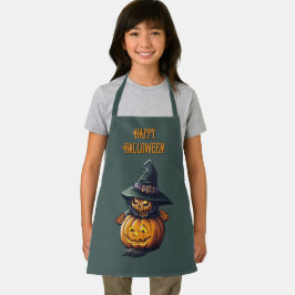 Kürbishexe im Katzenkostüm -  Schort