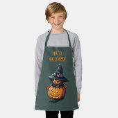 Kürbishexe im Katzenkostüm -  Schort (Gedragen)