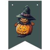 Kürbishexe im Katzenkostüm -  Vlaggetjes (Eerste vlag)