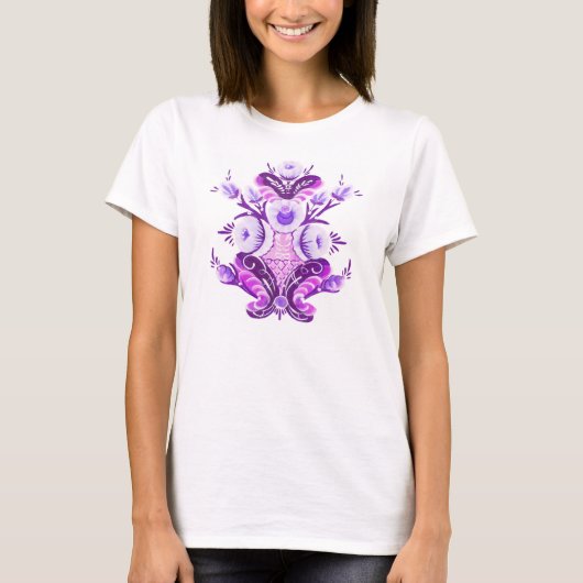 Kurbits flower design for women. t-shirt (Voorkant)