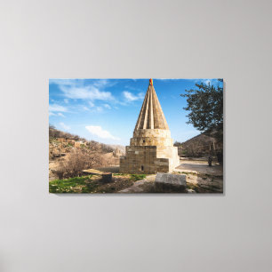Kurdische tempelbouw canvas afdruk