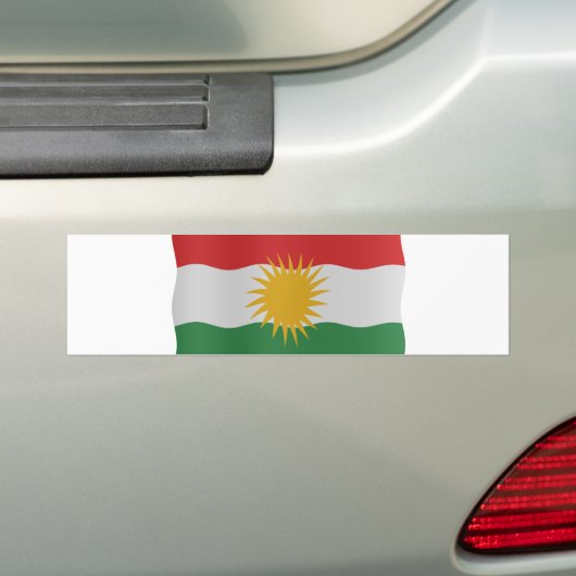 Kurdish flag bumpersticker (Op auto)