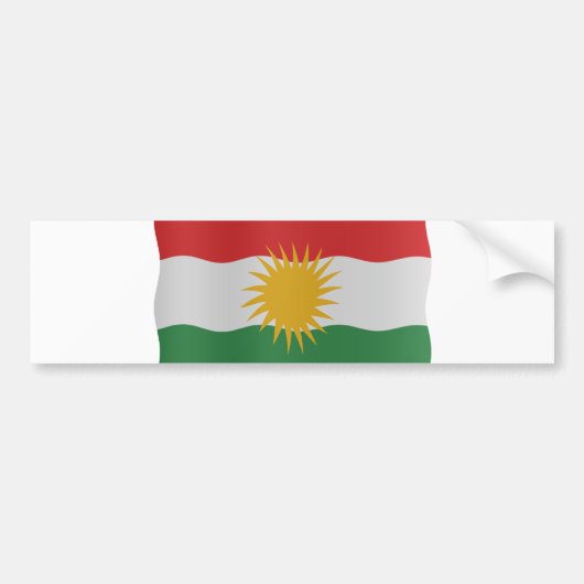 Kurdish flag bumpersticker (Voorkant)