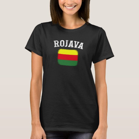 Kurdish Kurds Rojava Flag Freedom Kurdistan T-shirt (Voorkant)