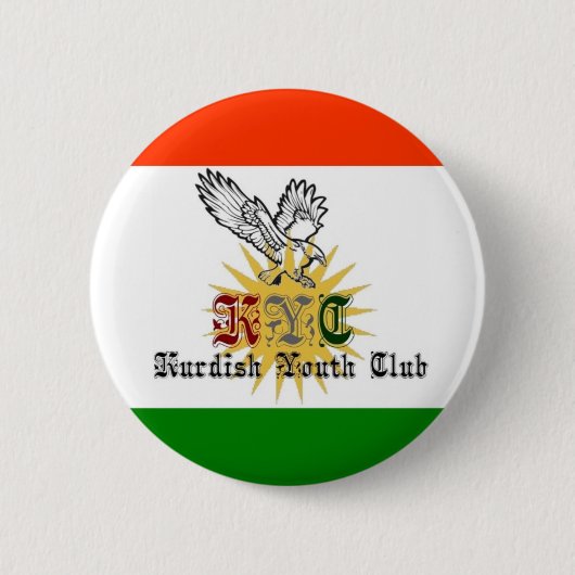 Kurdish Youth Club Ronde Button 5,7 Cm (Voorkant)