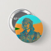 Kurdish YPJ Fighter 6 Ronde Button 5,7 Cm (Voorkant /achterkant)
