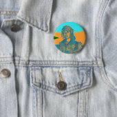 Kurdish YPJ Fighter 6 Ronde Button 5,7 Cm (In situ)