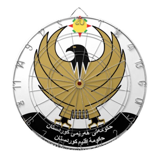 kurdistan embleem dartbord (Voorkant)