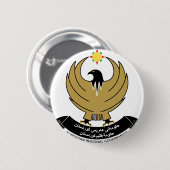 kurdistan embleem ronde button 5,7 cm (Voorkant /achterkant)