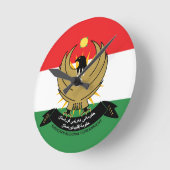 kurdistan embleem ronde klok (Hoek)