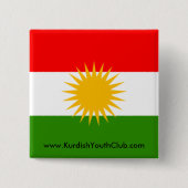 Kurdistan Flag Button (Voorkant)