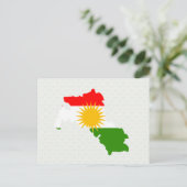 Kurdistan Flag Map, volledig formaat Briefkaart (Staand voorkant)