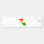 Kurdistan Flag Map, volledig formaat Bumpersticker (Voorkant)